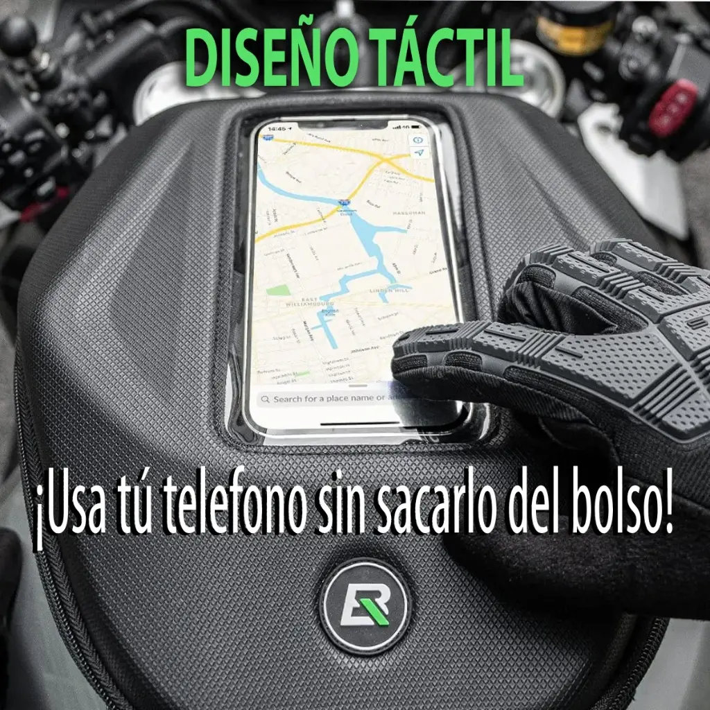 Bolso Rockbros Tanque Moto Porta Celular Convierte A Mochila
