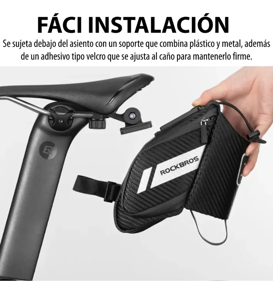 Bolso Rockbros Con Porta Caramañola Para Sillín De Bicicleta