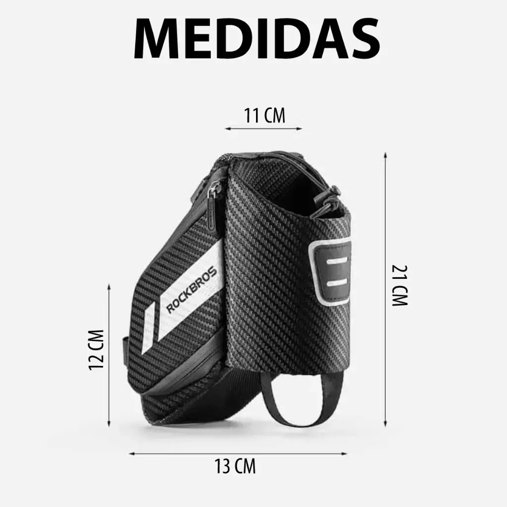 Bolso Rockbros Con Porta Caramañola Para Sillín De Bicicleta