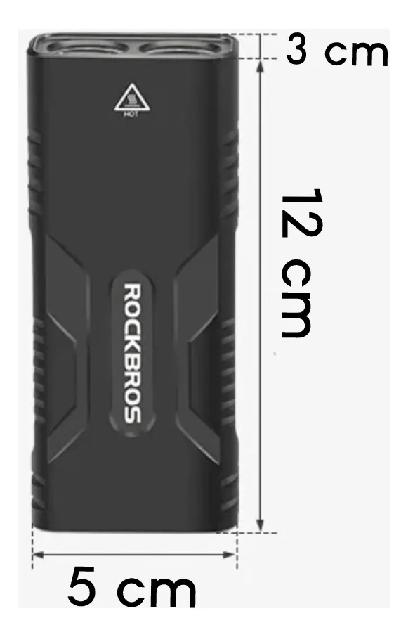 Luz Para Bicicleta 850 Lúmenes Rockbros Linterna Recargable