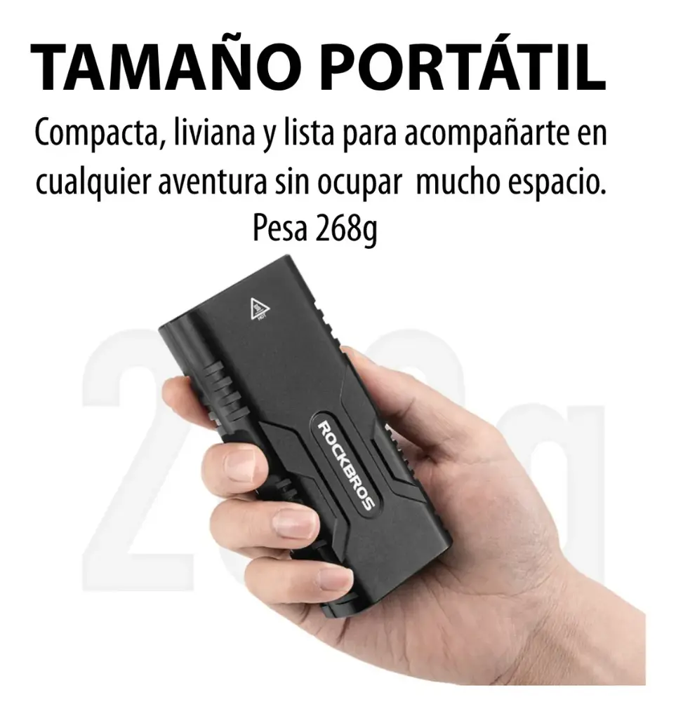 Luz Para Bicicleta 850 Lúmenes Rockbros Linterna Recargable