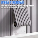 Rollo Adhesivo Símil Ripado Wpc Madera 3mts X 60cm Premium ®