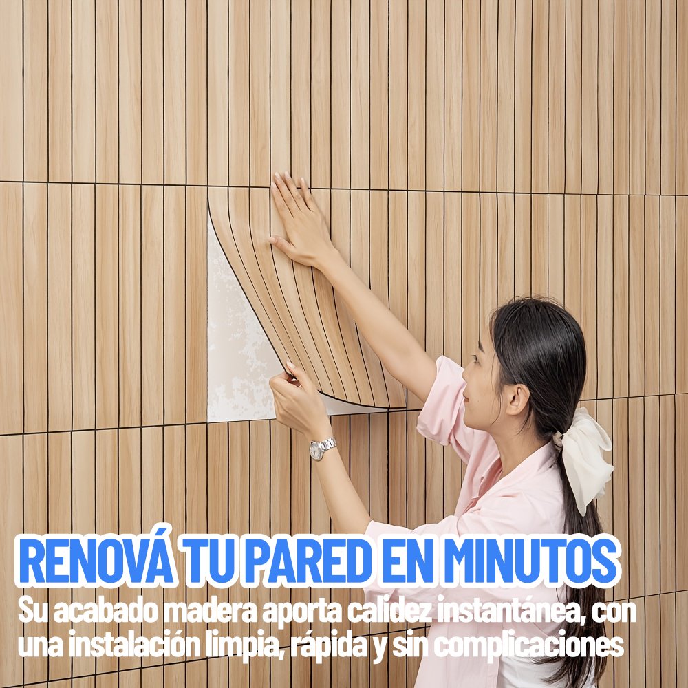 Placa Autoadhesiva Revestimiento Símil Wpc 60x60cm Pack X20®