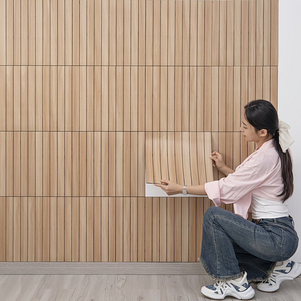 Placa Autoadhesiva Revestimiento Símil Wpc 60x60cm Pack X30®