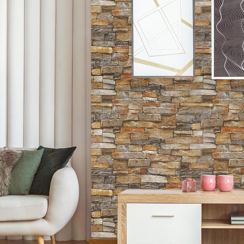 Placa Autoadhesiva Revestimiento Pared Adhesivo Ladrillo QL®