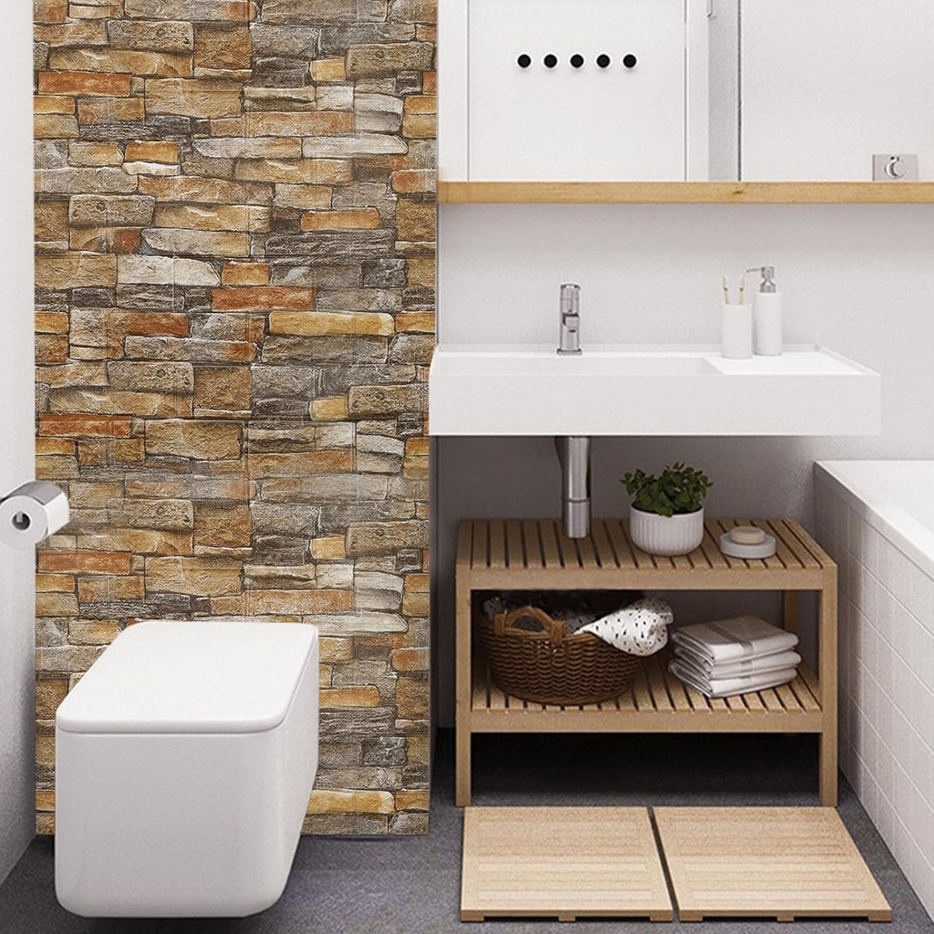 Placa Autoadhesiva Revestimiento Pared Adhesivo Ladrillo QL®