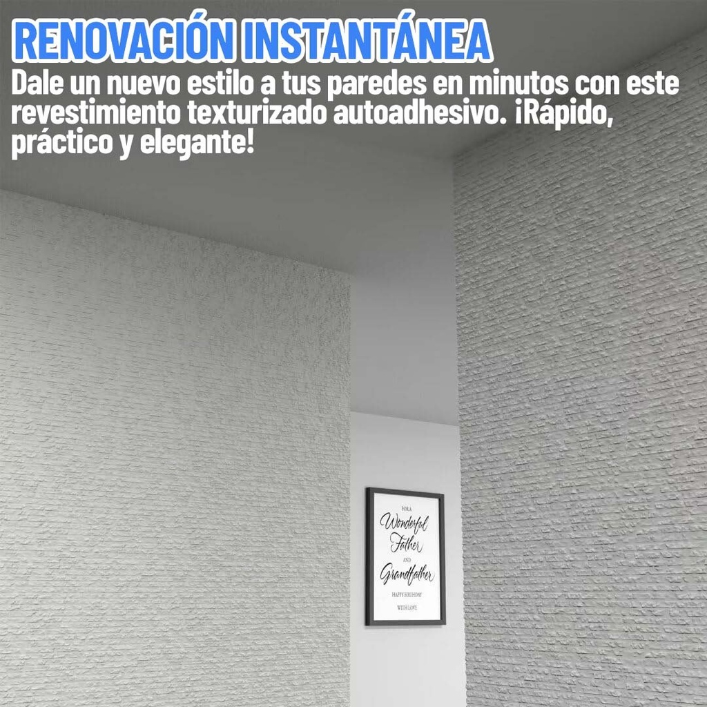 Placa Adhesiva Con Textura 3D En Rollo De 70 X 3 Metros Ql ®