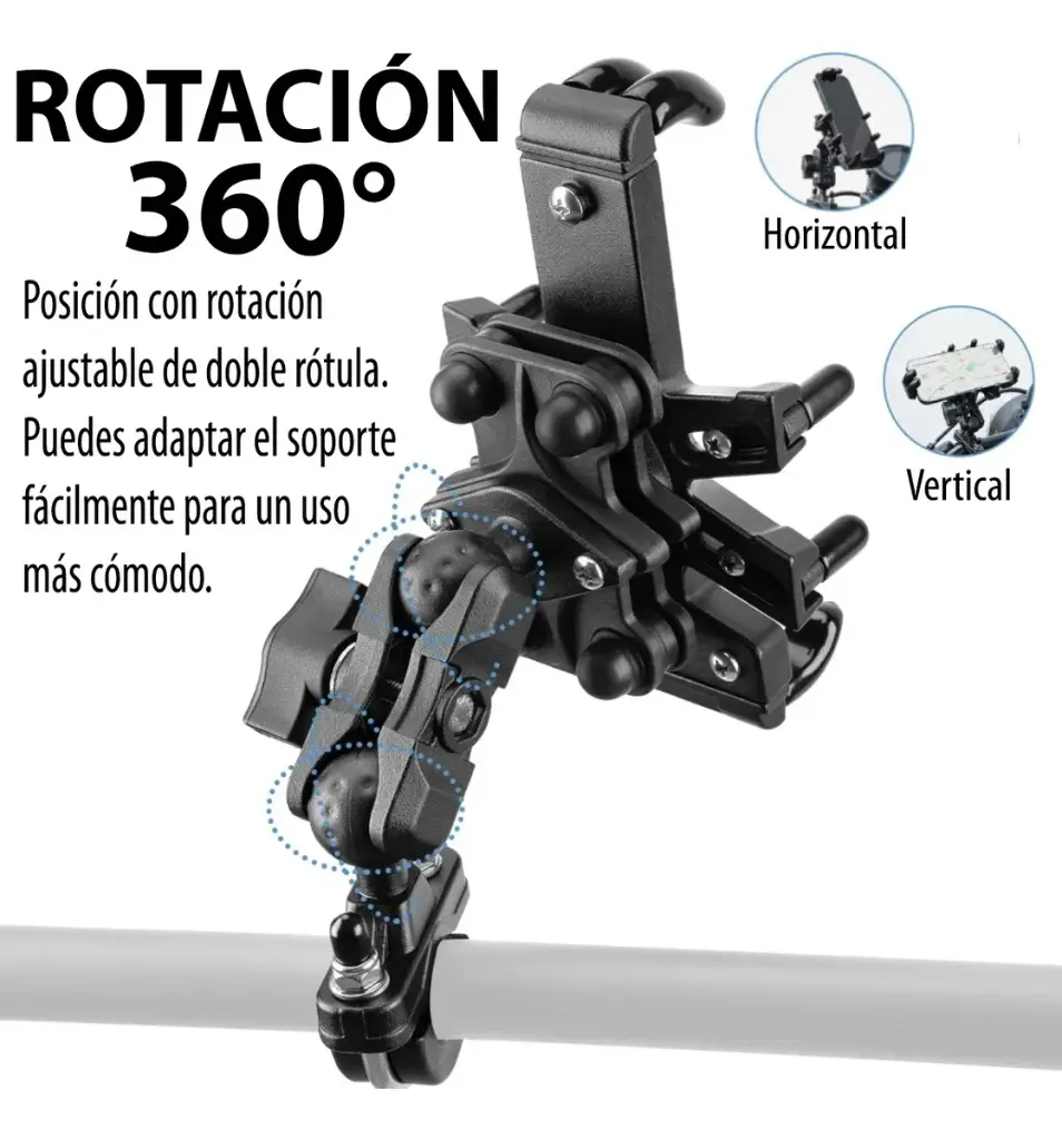 Soporte Celular Motos Bicicletas Scooter Aluminio Rockbros