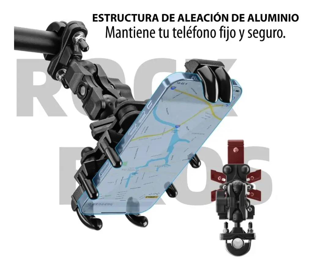 Soporte Celular Motos Bicicletas Scooter Aluminio Rockbros