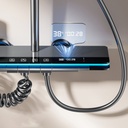 Set Barral Ducha Cromada Con Teléfono Y Monocomando Negro Ql