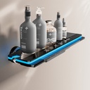 Set Barral Ducha Cromada Con Teléfono Y Monocomando Negro Ql