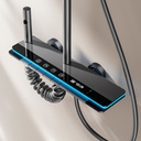 Set Barral Ducha Cromada Con Teléfono Y Monocomando Negro Ql