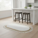 Alfombra Ovalada De Rattan Mediana Sala De Estar Dormitorio