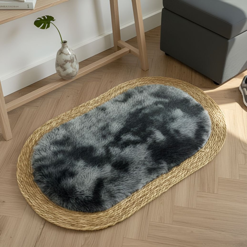 Alfombra Ovalada De Rattan Chica Sala De Estar Dormitorio Ql