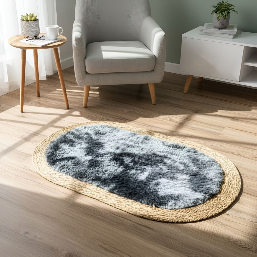 Alfombra Ovalada De Rattan Chica Sala De Estar Dormitorio Ql