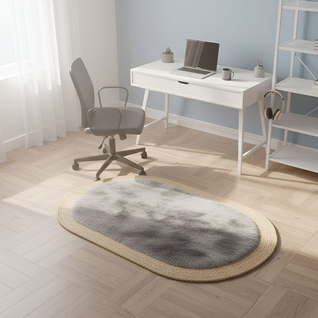 Alfombra Ovalada De Rattan Chica Sala De Estar Dormitorio Ql