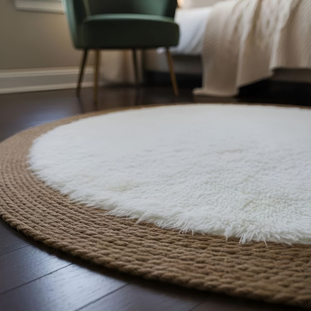 Alfombra Redonda Seagrass Yute 185 Cm Tejido Artesanal Indu®