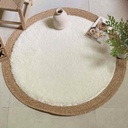 Alfombra Redonda Seagrass Yute 185 Cm Tejido Artesanal Indu®