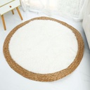 Alfombra Redonda Seagrass Yute 185 Cm Tejido Artesanal Indu®