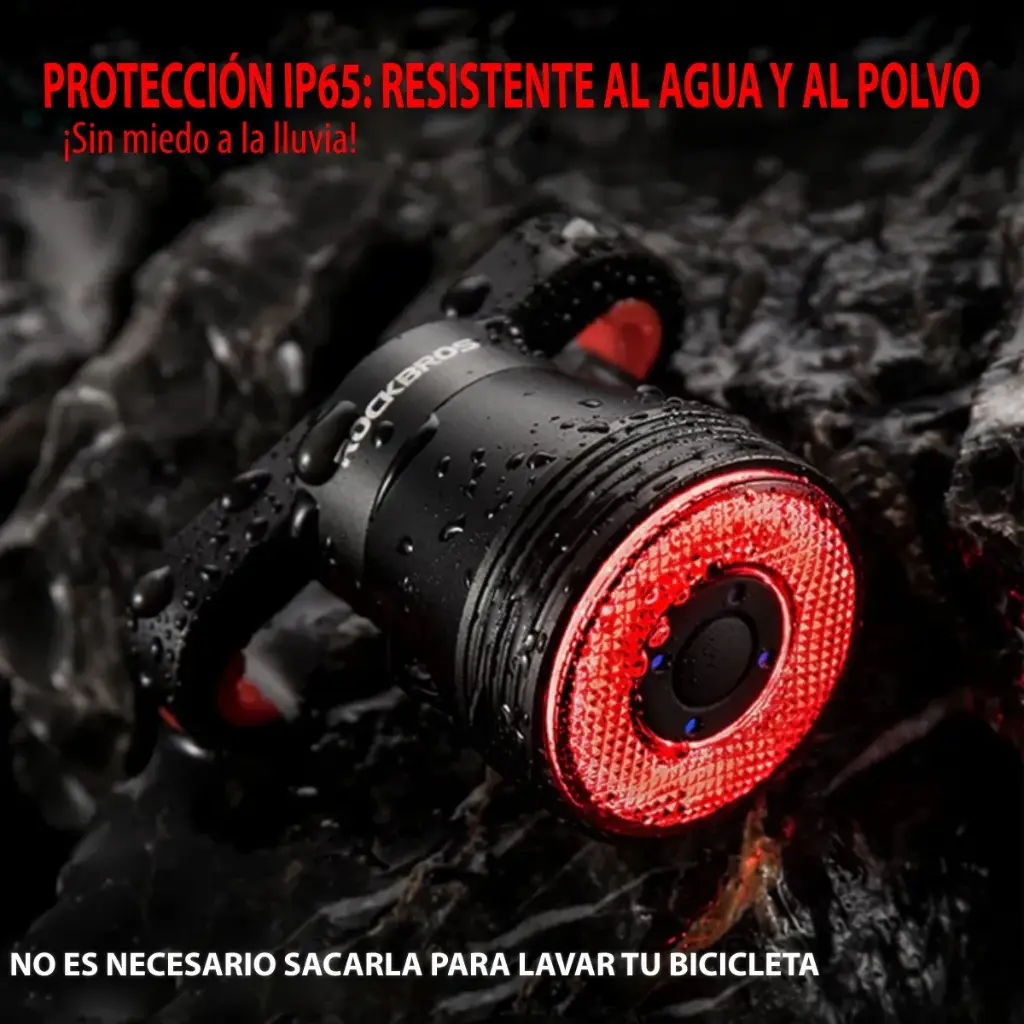 Luz Rockbros Trasera De Freno Inteligente Para Bicicletas