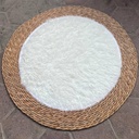 Alfombra Redonda Seagrass Yute 185 Cm Tejido Artesanal Indu®