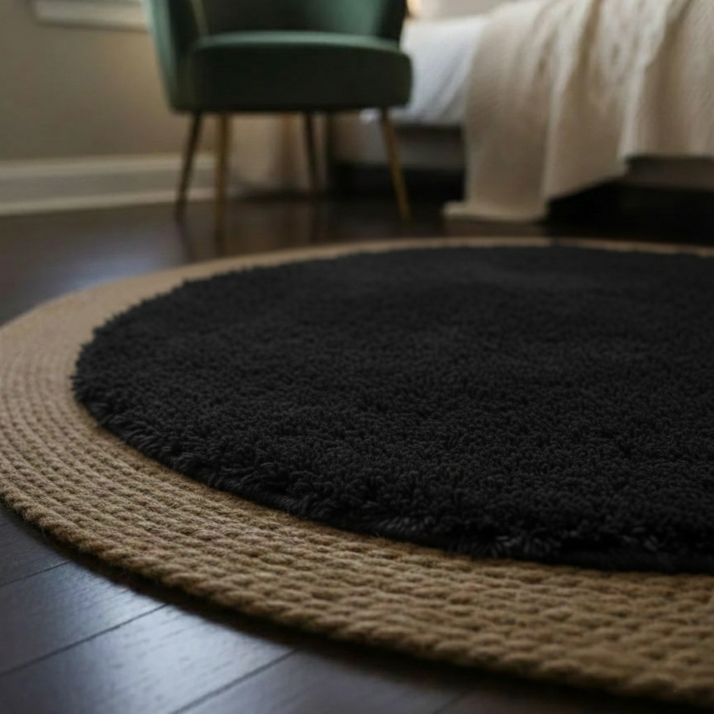 Alfombra Redonda Seagrass Yute 100 Cm Tejido Artesanal Indu