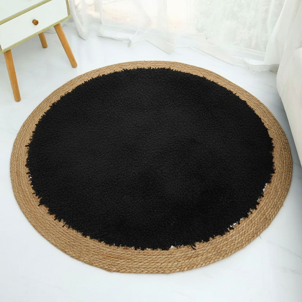 Alfombra Redonda Seagrass Yute 100 Cm Tejido Artesanal Indu