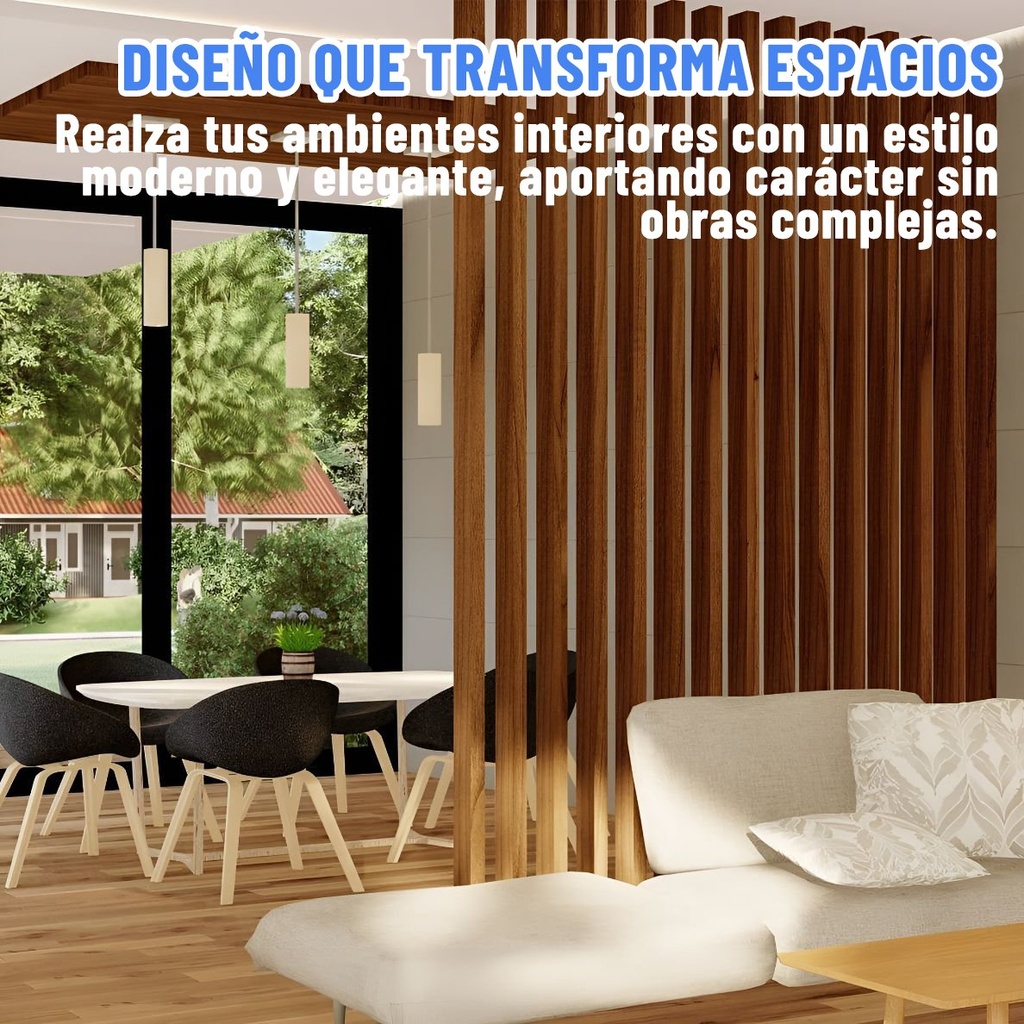 Tirante Wpc Viga Revestimiento 10x5cm X 290cm Interior Ql ®