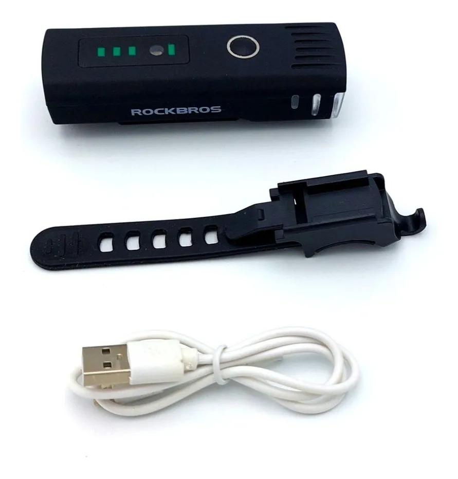 Rockbros Luz Delantera Para Bicicleta Impermeable Usb Recarg