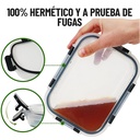 Tappers De Vidrio Herméticos 3 Tamaños Apilables Juego Ql ®