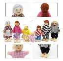 Juguetes Familia Madera Didáctica Muñecos 7 Personajes Juego