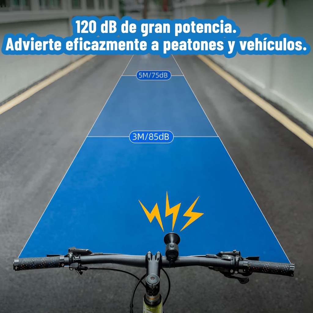 Bocina Timbre Electronica Bicicleta Monopatin Rockbros