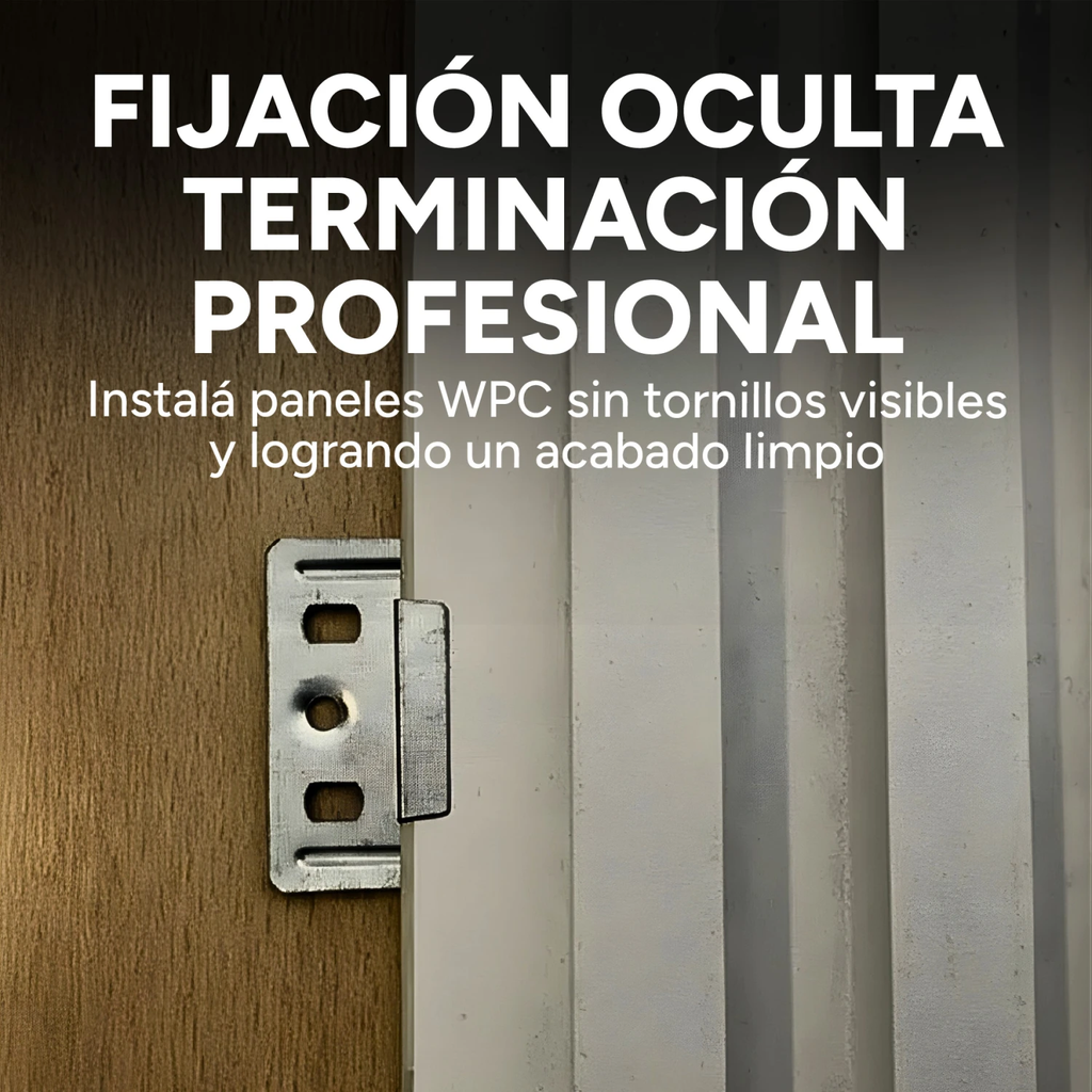 Clips De Fijación Para Panel Wpc Pack X 100 Unidades Chapita 