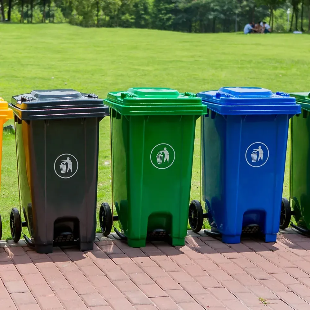 Contenedor Tacho De Basura Con Pedal 120 Litros Reciclaje