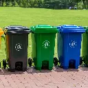 Contenedor Tacho De Basura Con Pedal 120 Litros Reciclaje