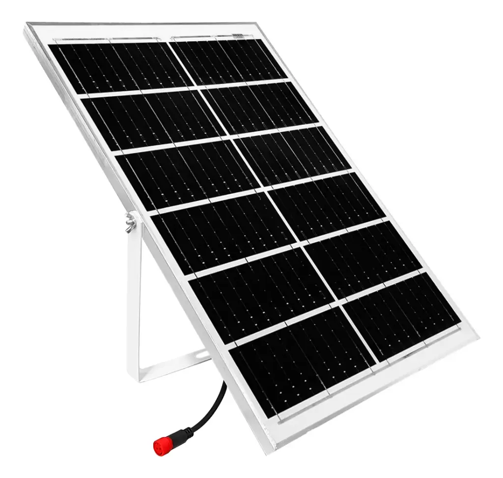 Foco Panel Solar 200w Con Soporte Jortan Exterior/interior Luz
