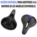 Asiento Negro Bicicleta Cómodo Antiprostatico Atrás Rojo