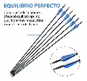 Flecha Para Arco Fibra De Vidrio Y Punta Rosca 80 Cm 