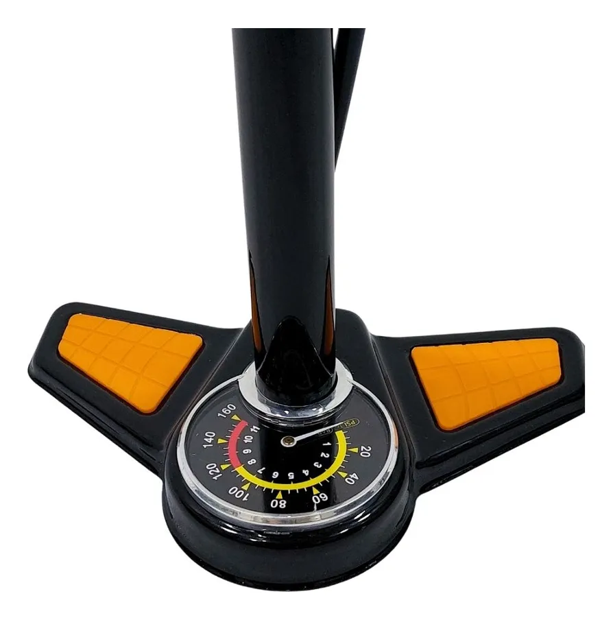 Inflador Rockbros De Pie De 160 Psi Con Manómetro Bi Válvula