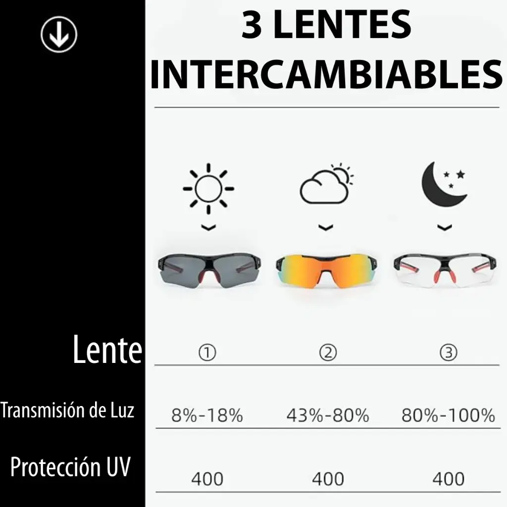 Lentes Rockbros Ciclismo De Micas Intercambiables AZUL