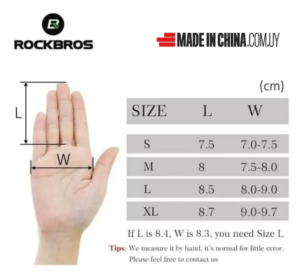 Rockbros Guantes Dedos Largos Excelente Calidad. Apto Celul