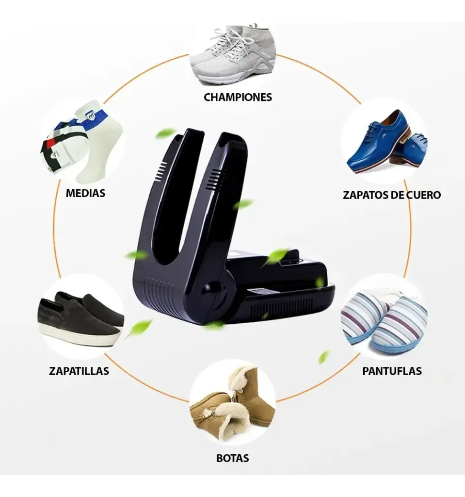 Secador Desodorizador De Zapatos Calzado Eléctrico Plegable