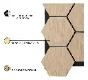 Panel Placa Madera Decorativo Hexagonal Acustico Moderno