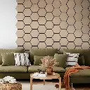 Panel Placa Madera Decorativo Hexagonal Acustico Moderno