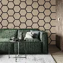 Panel Placa Madera Decorativo Hexagonal Acustico Moderno