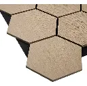 Panel Placa Madera Decorativo Hexagonal Acustico Moderno