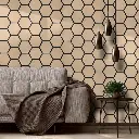 Panel Placa Madera Decorativo Hexagonal Acustico Moderno