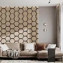 Panel Placa Madera Decorativo Hexagonal Acustico Moderno