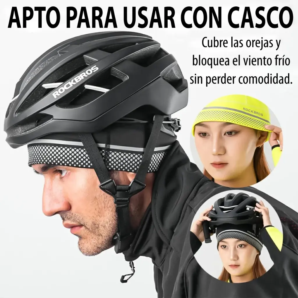 Gorro Térmico Rockbros Para Ciclismo Invierno Abajo Casco
