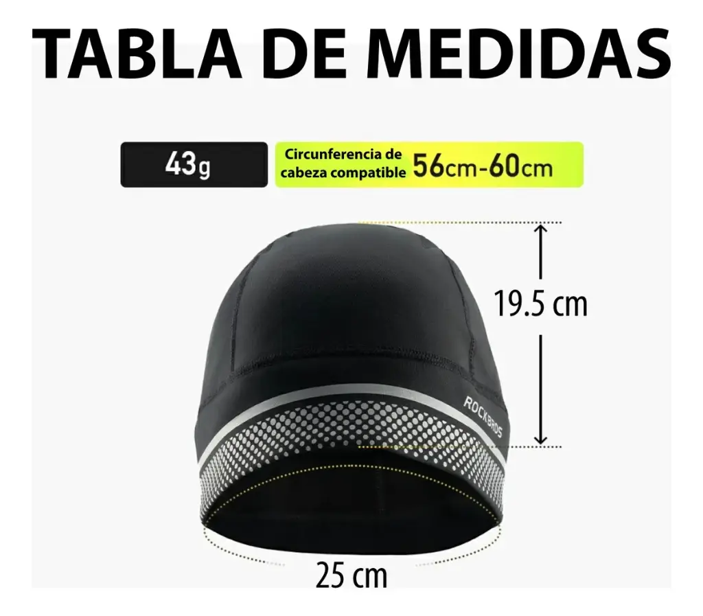 Gorro Térmico Rockbros Para Ciclismo Invierno Abajo Casco